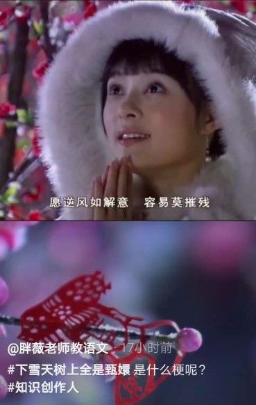 下雪天树上全是甄嬛是什么梗？抖音下雪天树上全是甄嬛含义及出处[多图]图片1