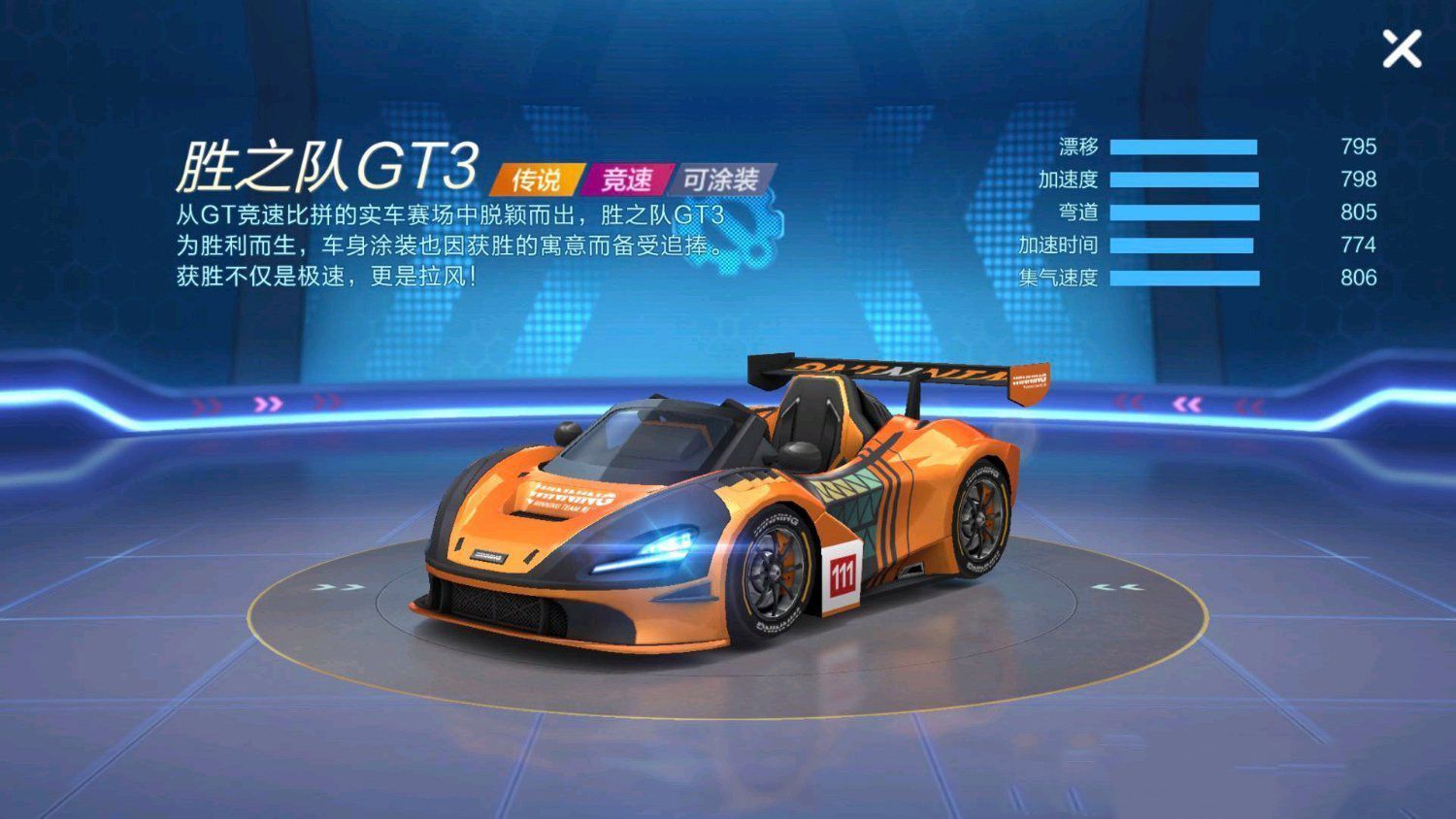 跑跑卡丁车手游胜之队GT3属性怎么样？胜之队GT3属性及性价比分析[多图]图片1